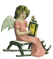 an angel with a lantern